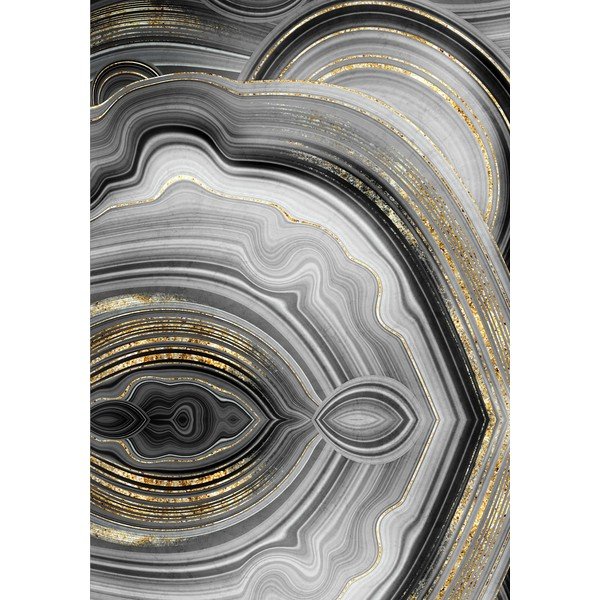 Šedé/ve zlaté barvě koupelnové předložky v sadě 2 ks 60x100 cm CT – Foutastic-image-2