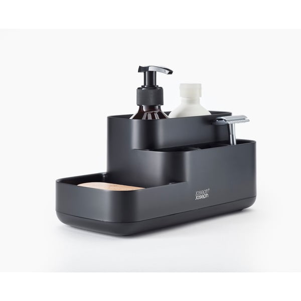 Černý plastový koupelnový organizér EasyStore – Joseph Joseph-image-3