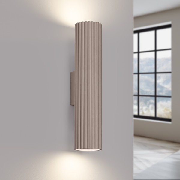 Taupe kovové nástěnné svítidlo Gleam – Sollux-image-1