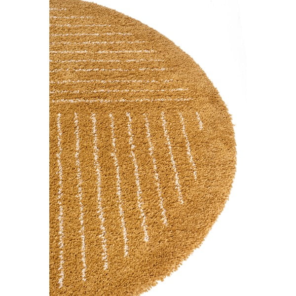 Okrově žlutý kulatý koberec ø 120 cm Dion – Hanse Home-image-4