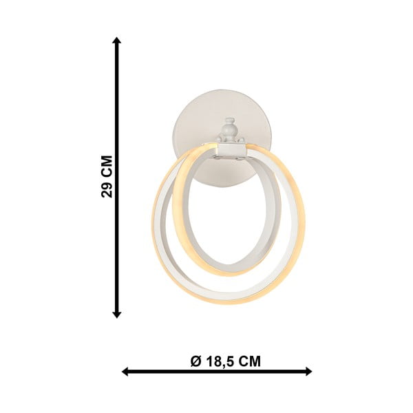 Bílé kovové LED nástěnné svítidlo Sezen – Squid Lighting-image-4