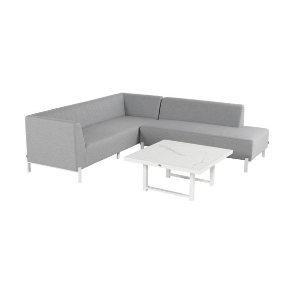 Set bílo-šedého zahradního nábytku Hartman Dion