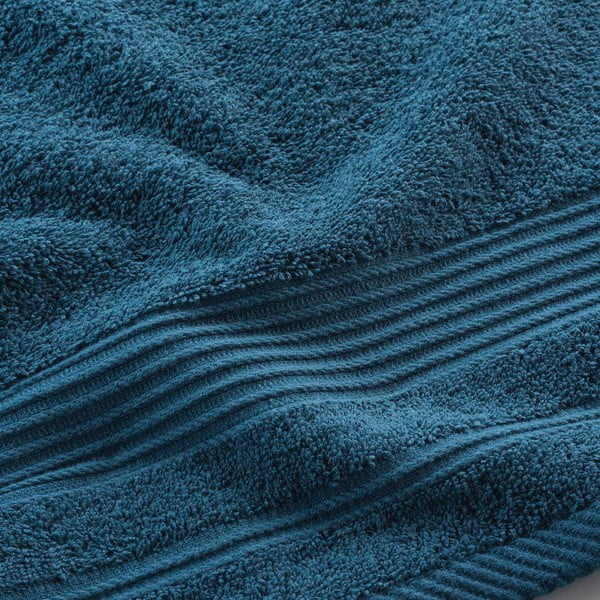 Tmavě modrý froté bavlněný ručník 50x90 cm Tendresse – douceur d'intérieur-image-2
