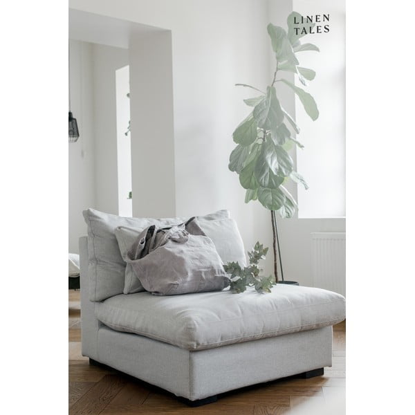 Popelavě šedý lněný povlak na polštář Linen Tales, 45 x 45 cm-image-2