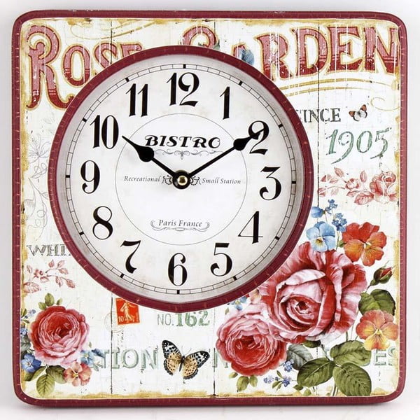 Nástěnné hodiny Rose Garden