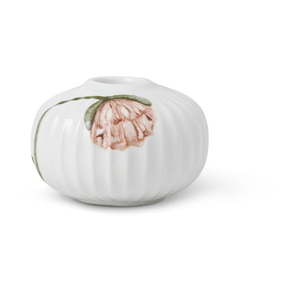 Bílý porcelánový svícen Kähler Design Poppy, ø 7,5 cm