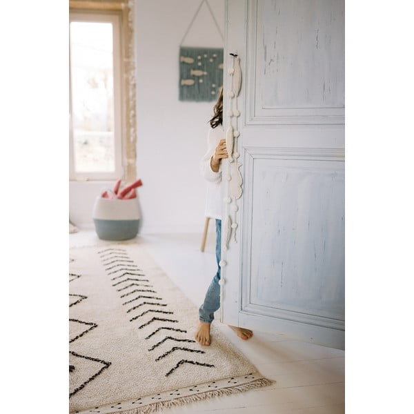 Krémový pratelný ručně tkaný bavlněný koberec 140x210 cm Bereber Rhombs – Lorena Canals-image-4