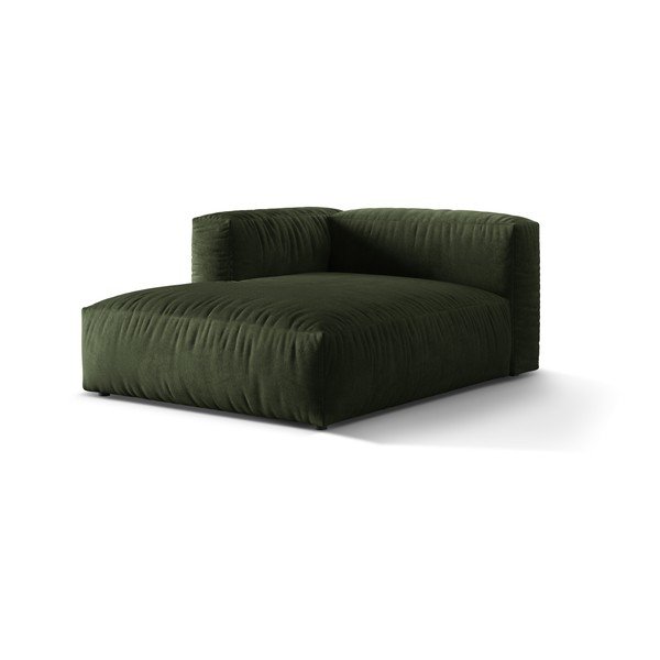 Zelený sametový modul pohovky (levý roh) Martina – Micadoni -image-1