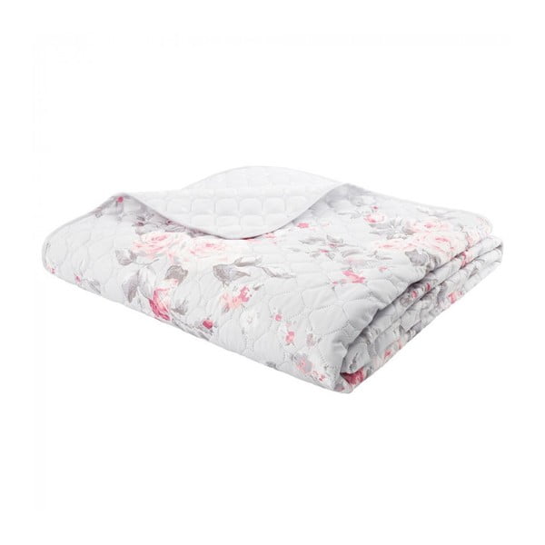Šedý přehoz přes postel Catherine Lansfield Canterbury Rose, 240 x 260 cm-image-1