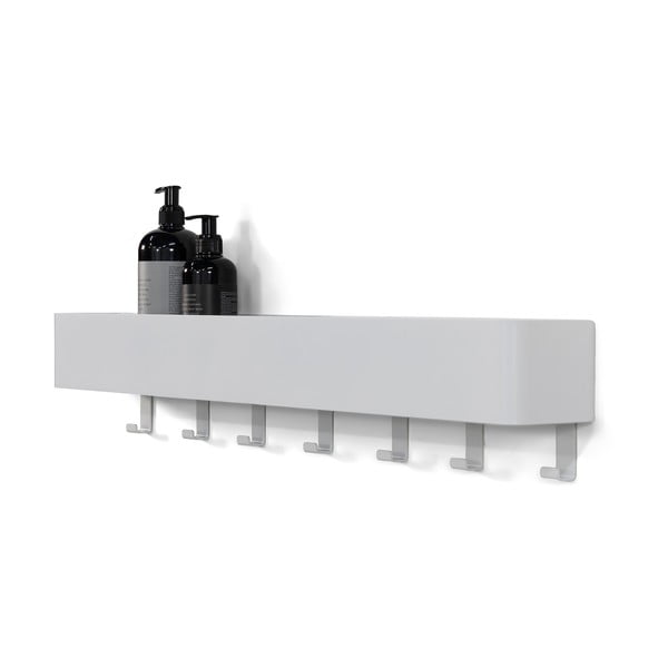 Bílá nástěnná ocelová koupelnová polička Multi – Spinder Design-image-2