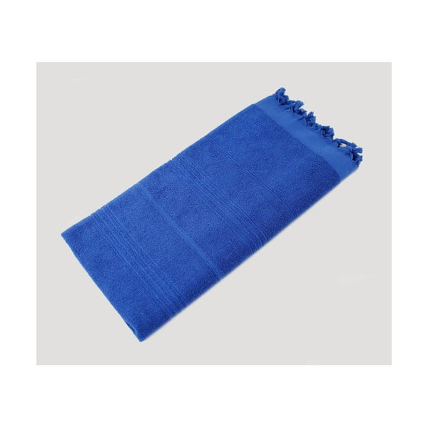 Modrá ručně tkaná osuška z prémiové bavlny Homemania Turkish Hammam, 90 x 180 cm