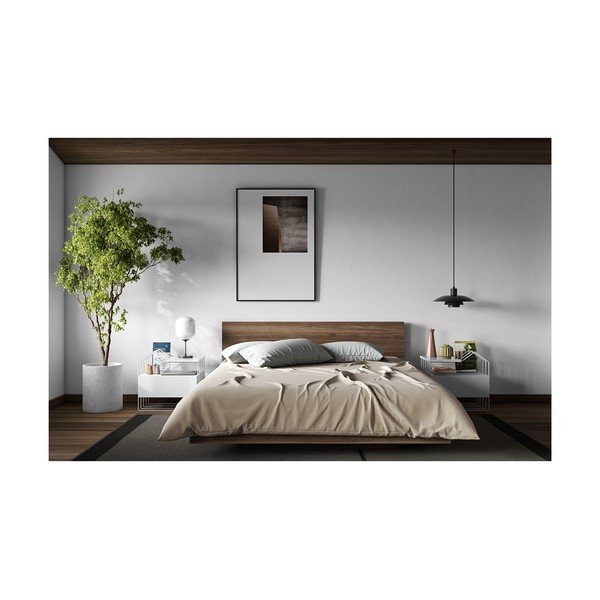 Hnědá postel TemaHome Float, 160 x 200 cm-image-4