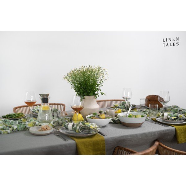 Zelené látkové podtácky v sadě 4 ks Lotus – Linen Tales-image-4