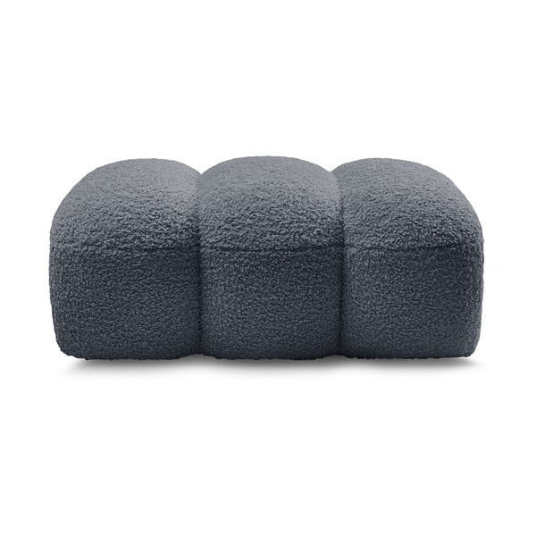 Tmavě šedá podnožka z textilie bouclé Hippolyte – Bobochic Paris