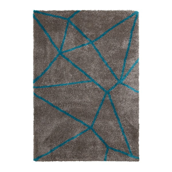 Šedo-modrý koberec Think Rugs Royal Nomadic Grey & Blue, 160 x 230 cm