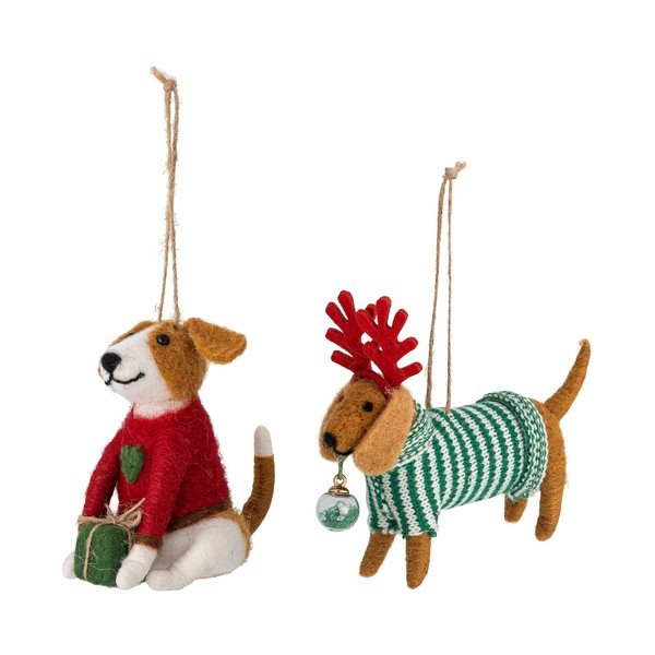 Textilní vánoční ozdoby v sadě 2 ks 12 cm Monty – Bloomingville
