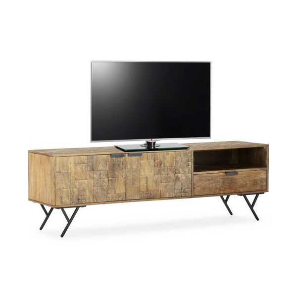 TV stolek z mangového dřeva v přírodní barvě 175x55x40 cm Priya – MOME-image-3