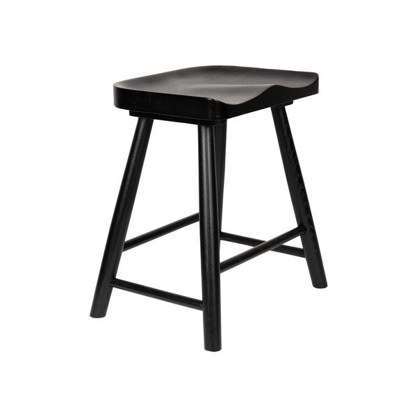 Černá stolička z dubového dřeva Vander – White Label-image-2