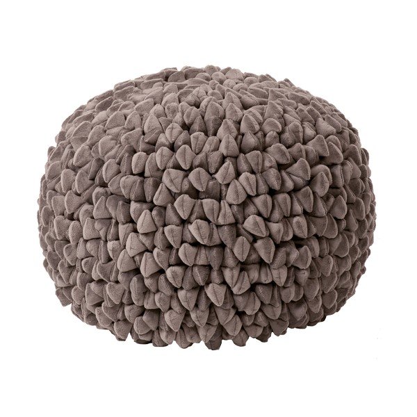 Šedý puf ZicZac Pebble
