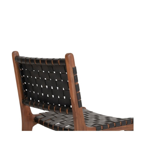 Černo-hnědé jídelní židle z teakového dřeva v sadě 2 ks Perugia – House Nordic-image-4