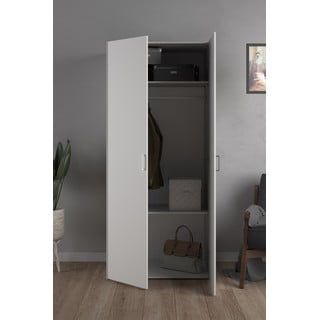 Bílá šatní skříň 78x175 cm Space – Tvilum