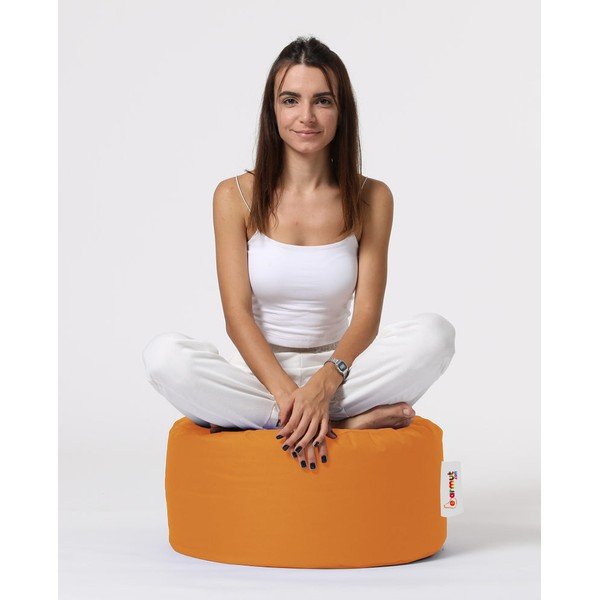 Oranžový zahradní taburet Round – Floriane Garden-image-2
