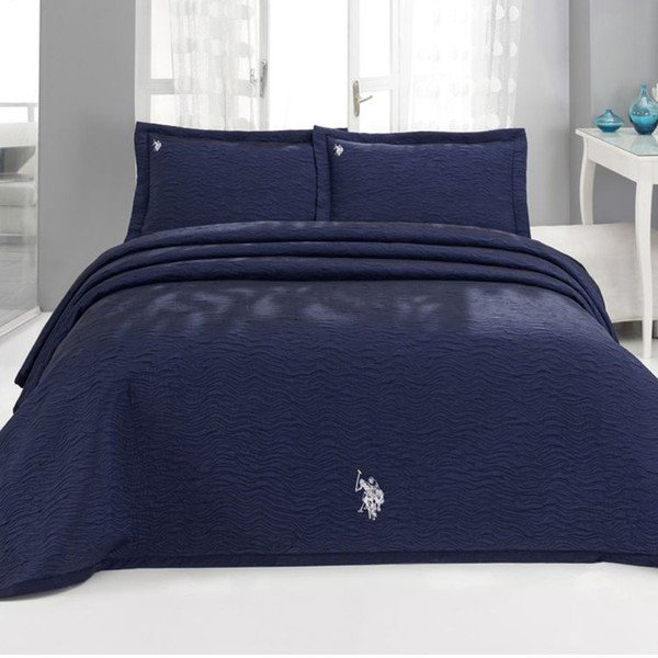 Sada přehozu přes postel a 2 polštářů US Polo Ohio, 250x260 cm