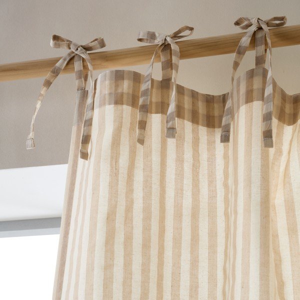 Béžový závěs 140x183 cm Zanzibar Woven Stripe – Pineapple Elephant-image-2