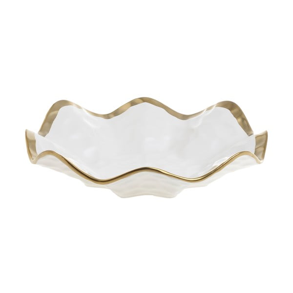 Bílá porcelánová servírovací miska InArt Softy, ⌀ 25,5 cm