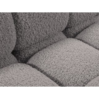 Světle šedý modul pohovky z textilie bouclé (levý roh) Bellis – Micadoni Home