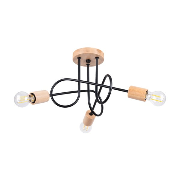 Stropní svítidlo v černo-přírodní barvě 14x56 cm Tumber – Nice Lamps