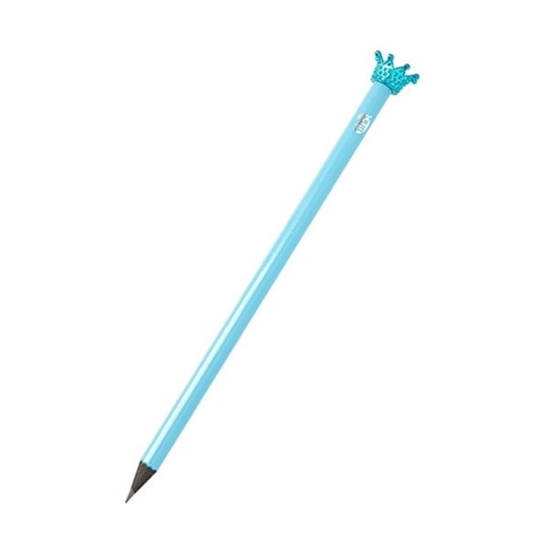 Modrá tužka s ozdobou ve tvaru korunky TINC