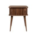 Hnědý noční stolek v dekoru ořechu Barbier – Zuiver
