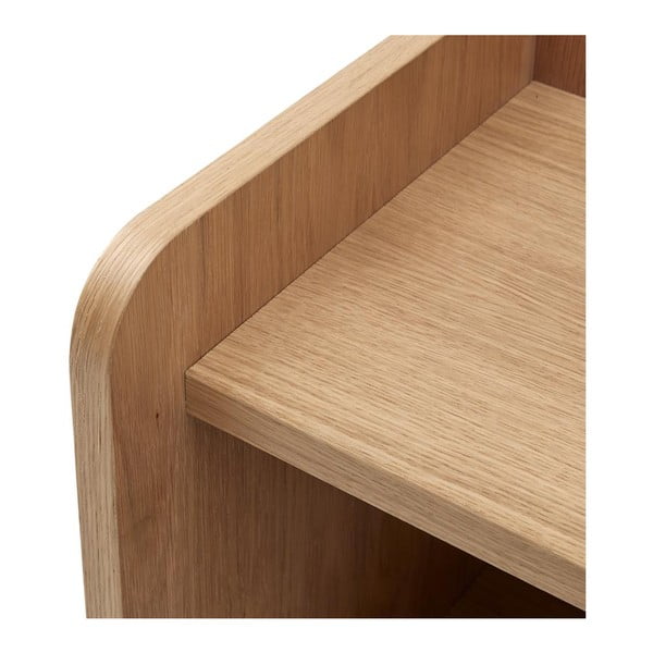 Noční stolek v dekoru dubu s poličkami v přírodní barvě Wrap – Bonami Selection-image-4