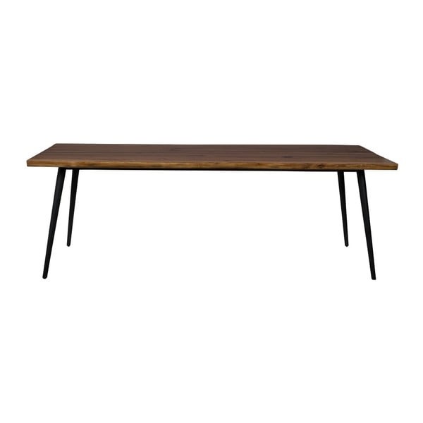 Jídelní stůl s černými ocelovými nohami Dutchbone Alagon Land, 220 x 90 cm