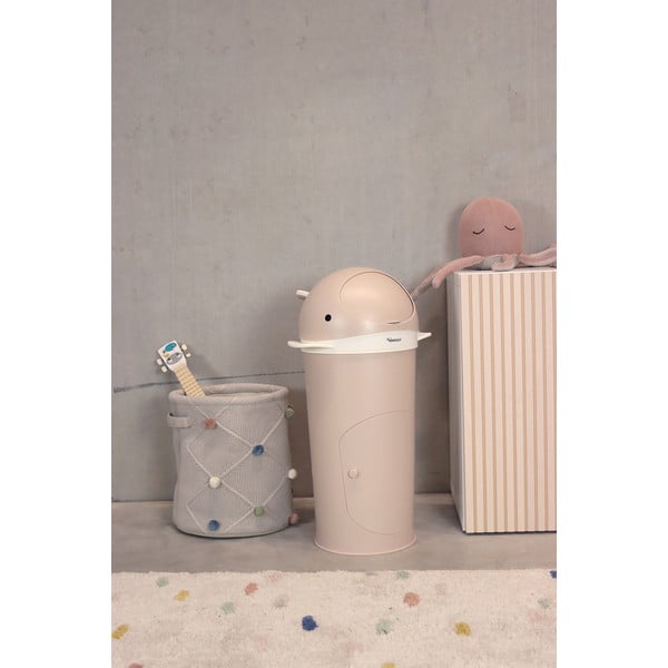 Béžový plastový odpadkový koš na pleny 25 l Whale – Kindsgut-image-1