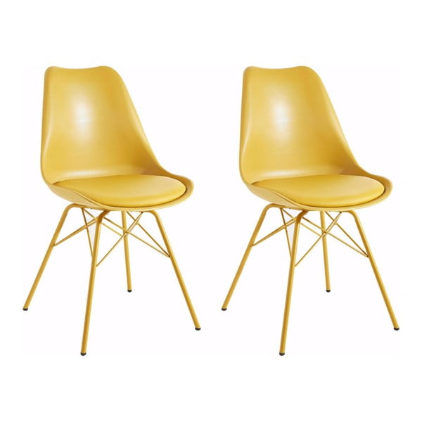 Sada 2 žlutých jídelních židlí Støraa Lucinda