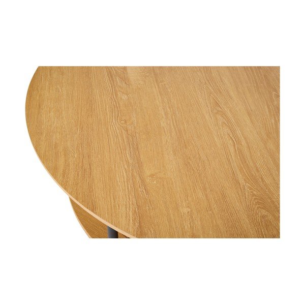 Kulatý konferenční stolek v dekoru dubu v přírodní barvě ø 80 cm Pensacola – Unique Furniture-image-3