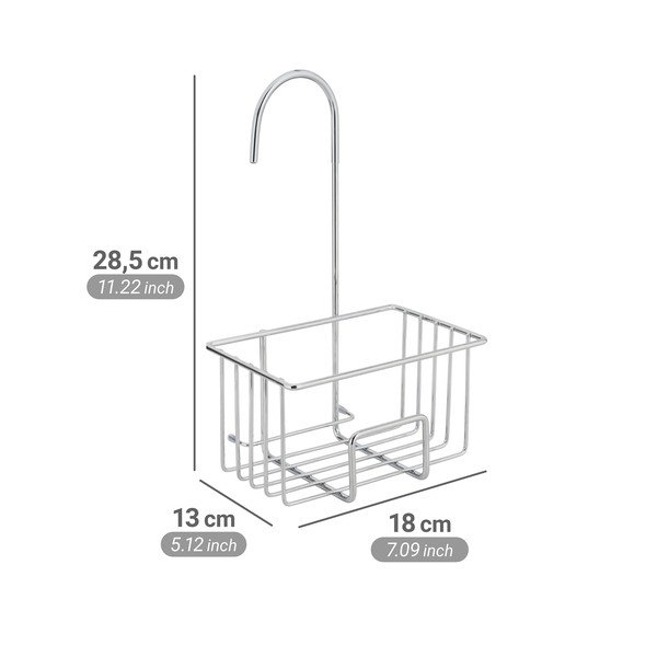 Závěsná koupelnová polička z nerezové oceli v leskle stříbrné barvě Milito – Wenko-image-4