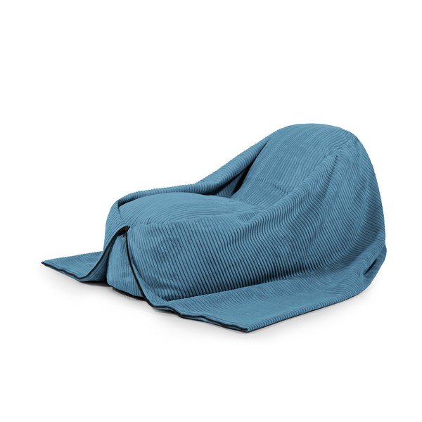 Modrý manšestrový dětský sedací vak Cocoon 120 – SLOWDOWN