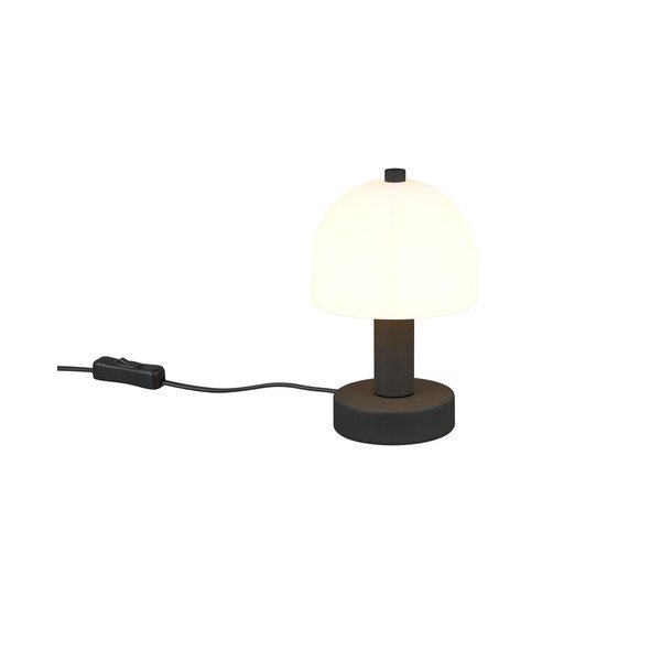 Černo-bílá stolní lampa se skleněným stínidlem (výška 19 cm) Glenn – Reality-image-4