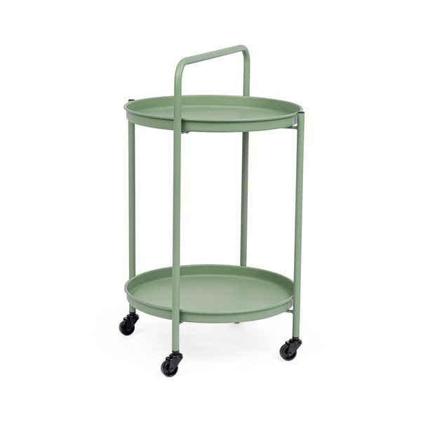 Ocelový servírovací stolek na kolečkách ø 44,5 cm Austin – Yes Everyday