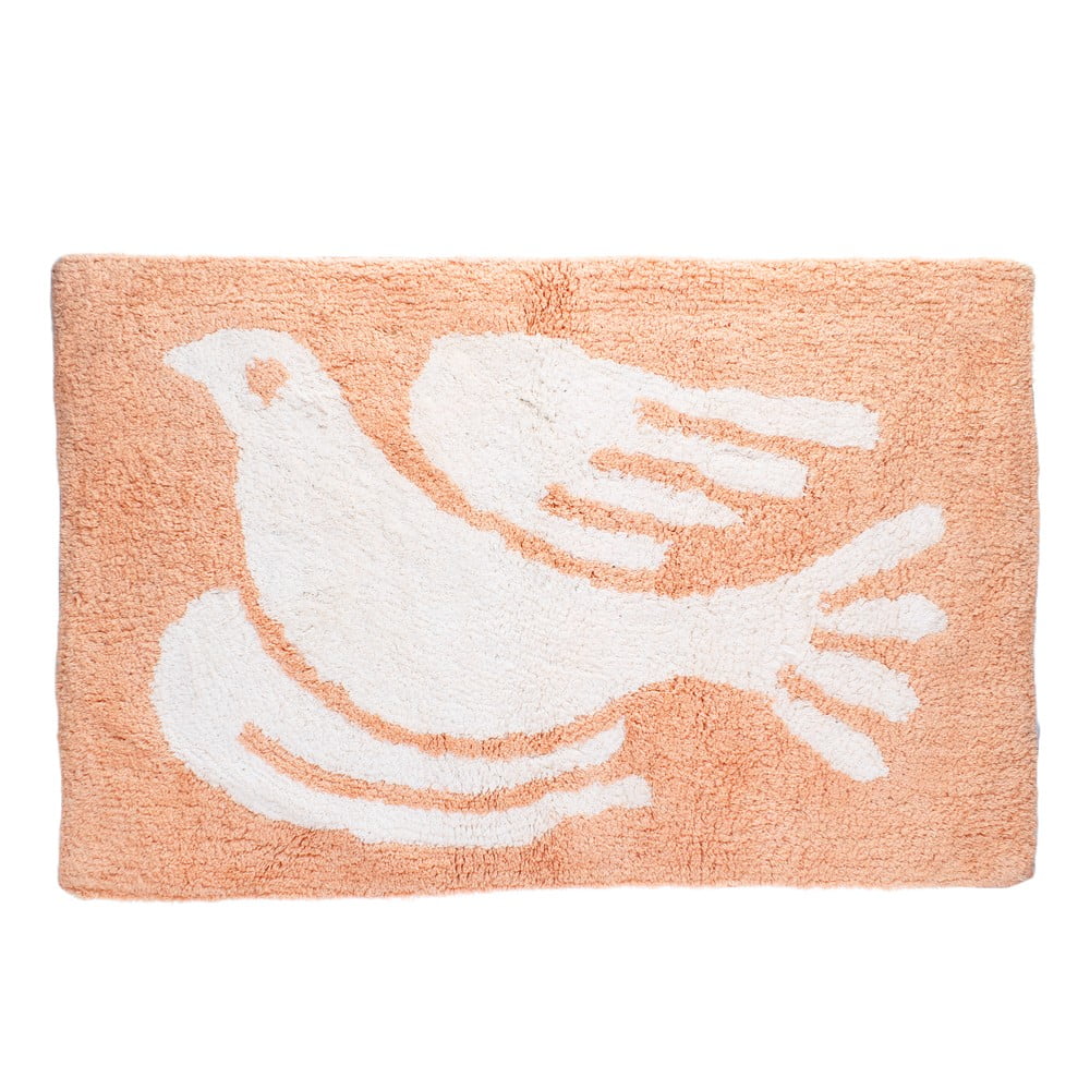 Broskvová koupelnová předložka 50x80 cm White Dove – Rex London