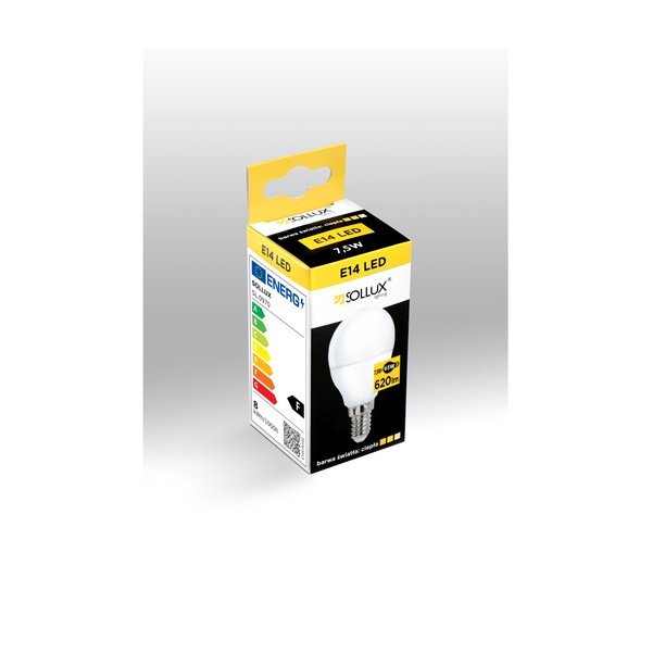 Teplá bílá LED žárovka E14, 7,5 W – Sollux-image-1