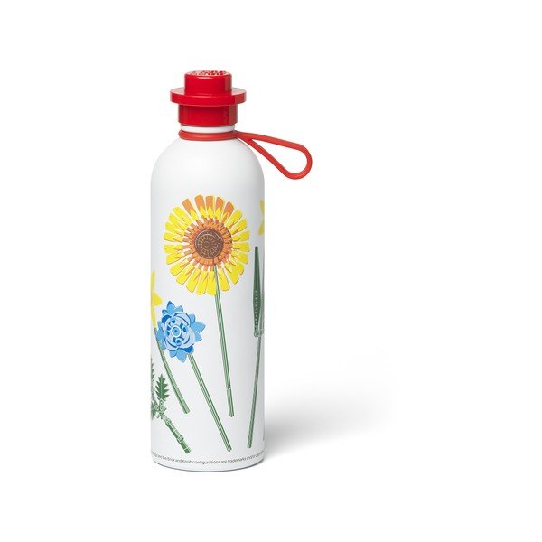Červená/bílá kovová dětská termoska 560 ml Botanicals – LEGO®