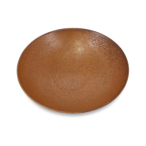 Hnědý hluboký  porcelánový talíř ø 26 cm Ovio – BonBistro-image-1