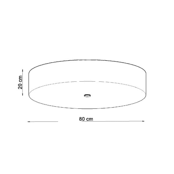 Černé stropní svítidlo se skleněným stínidlem ø 80 cm Herra – Sollux-image-4