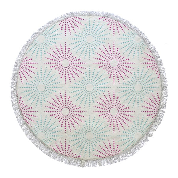 Kruhová osuška Pink Sun, ⌀ 105 cm