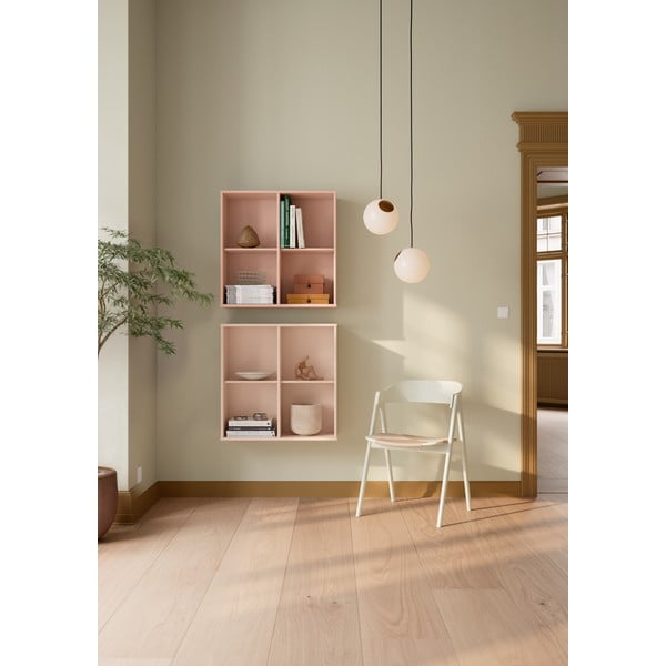Světle růžová závěsná knihovna 70x70x27 cm Mistral – Hammel Furniture-image-1