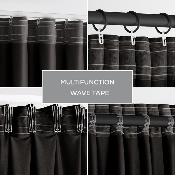 Černý sametový dimout závěs 140x270 cm – Restilo-image-4